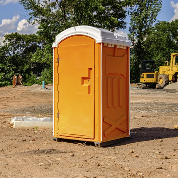 how often are the portable restrooms cleaned and serviced during a rental period in Connerville